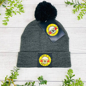 NEW GNR Knit Grey Beanie Cap OS